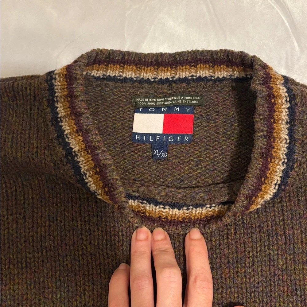 Tommy Hilfiger wool knit crew neck sweater sz.XL - Picture 3 of 10